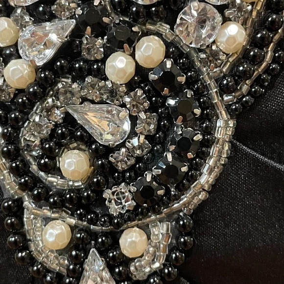 JESSICA HOWARD EVENINGS Mini Dress One Shoulder  White/Black Size 10 - Picture 7 of 10